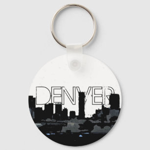 Chaveiro escuro da skyline de Denver Colorado