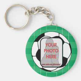 Chaveiro Esfera personalizável de futebol fotográfico
