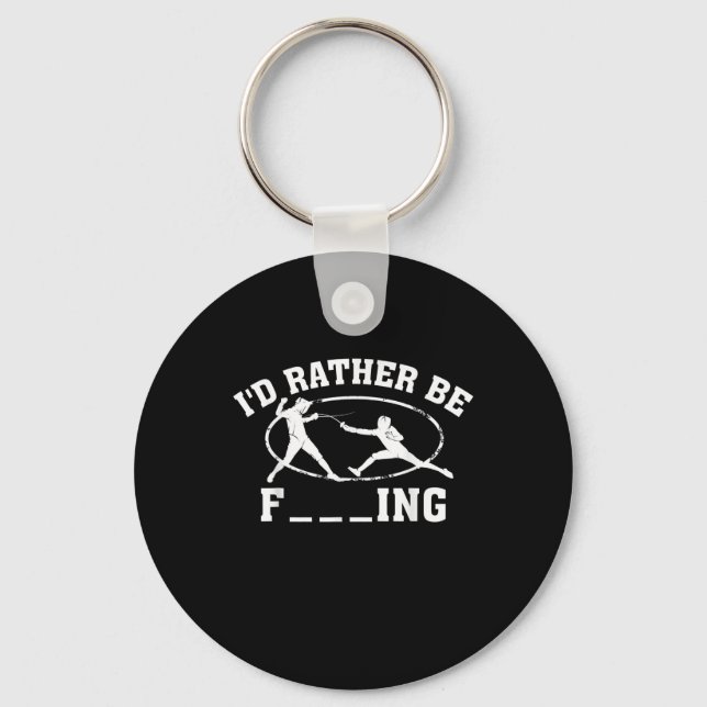 Chaveiro Esgrima Engraçada Esportiva Presente Bonito Encant (Frente)