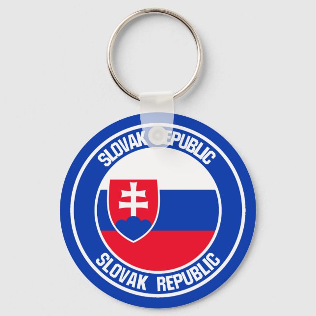 Chaveiro Eslováquia Round Emblem (Frente)