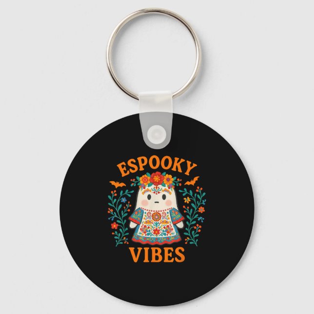 Chaveiro Esoky Vibes Maestra Halloween Spanish Mexican Boho (Frente)
