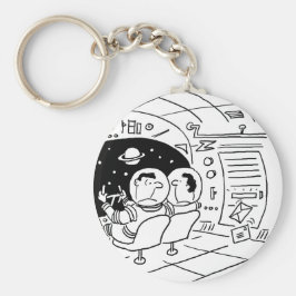 Chaveiro Espaços no Espaco com Correio Entregue. Engraçado