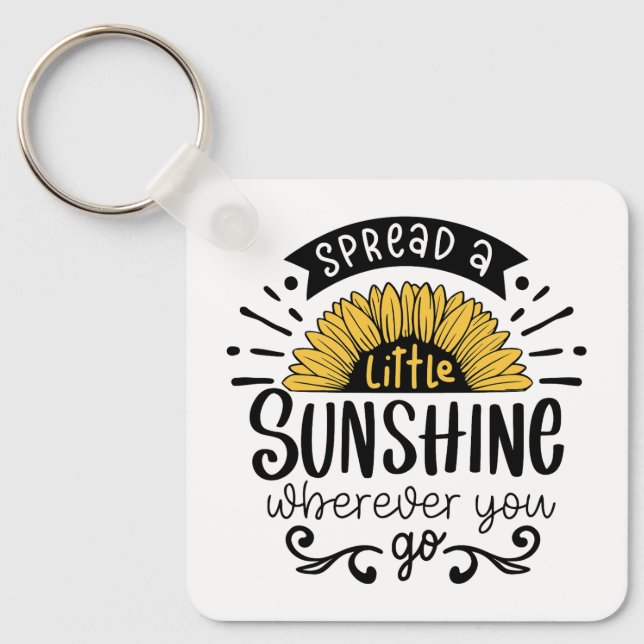 Chaveiro Espalhe um pouco de sol onde quer que vá. (Frente)