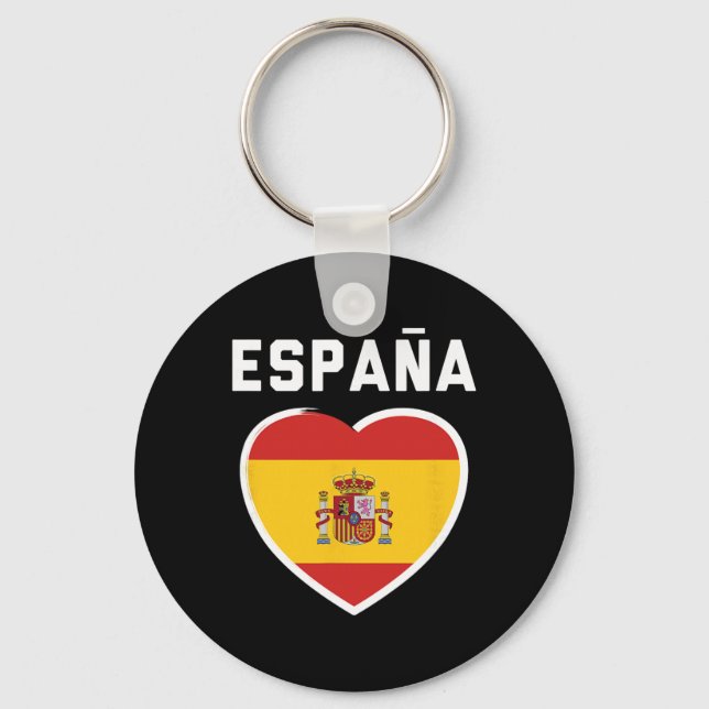 Chaveiro Espanha E Espana - Futebol E Bandeira Da Camisa  (Frente)