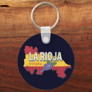 Chaveiro Espanha La Rioja Vinha Vintage Região Retro