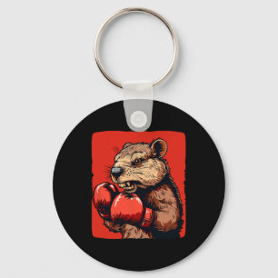 Chaveiro Espantoso Beaver Boxing Com Luvas Para Ventiladore