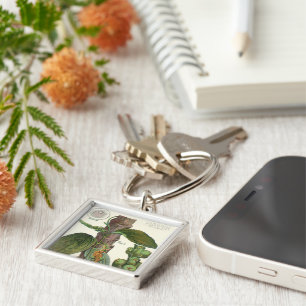 Chaveiro Especiarias das ervas da comida do vintage, planta