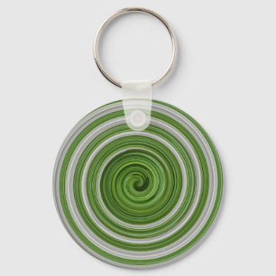 Chaveiro Espelho espiralado branco verde