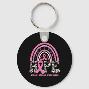 Chaveiro Esperança Cancer Mama Consciencialização Rosa Fita