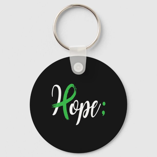 Chaveiro Esperança Semicolon Mental Saúde Consciência Menta (Frente)