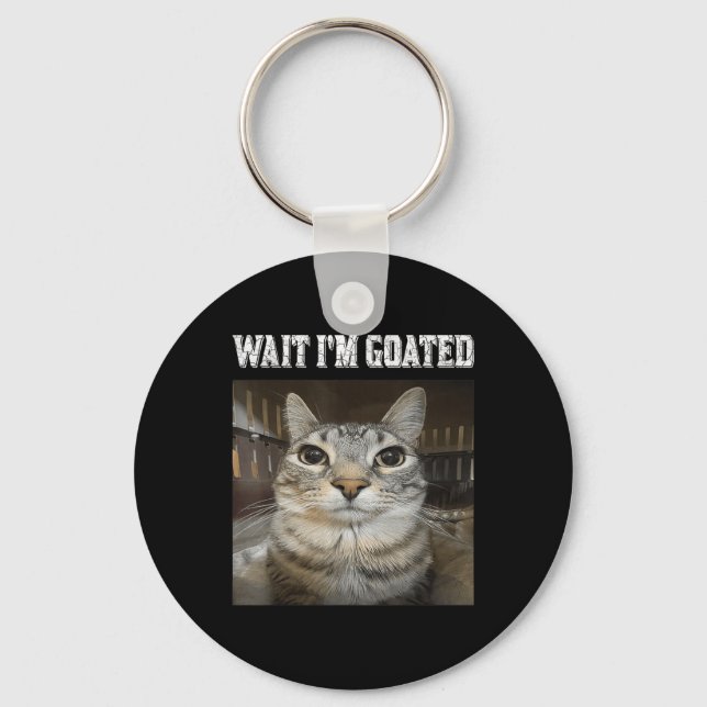 Chaveiro Espere, eu tenho um "Humor de Gato" (Frente)