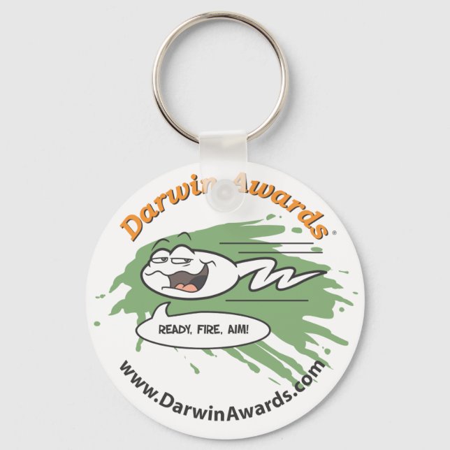 Chaveiro espermatozoide: Pronto, Fogo, Aim! (Frente)