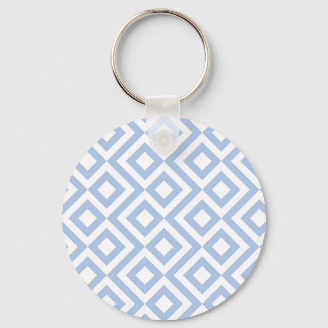 Chaveiro Espessante Azul-Claro e Branco (Frente)