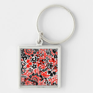 Chaveiro Espetáculo floral de arte popular ucraniana