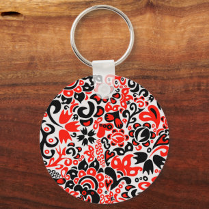 Chaveiro Espetáculo floral de arte popular ucraniana