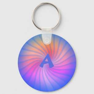 Chaveiro Espiral Arco-Íris Azul - Personalizável