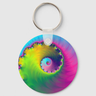 Chaveiro Espiral da lavagem de cor da corrente chave