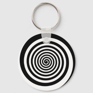 Chaveiro Espiral Hipnótico Preto e Branco