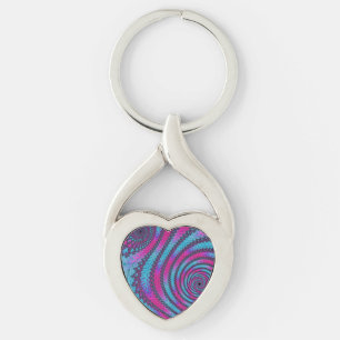 Chaveiro Espiral Magenta e Ciano