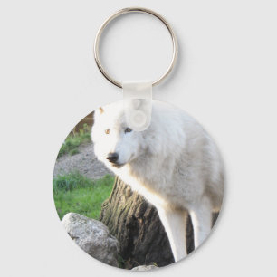 Chaveiro Espírito branco do lobo albino - Presentes da Th