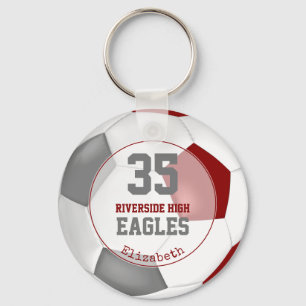 Chaveiro espírito de equipe das raparigas de bola de futebo