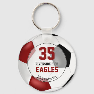 Chaveiro espírito de equipe de bola de futebol simples pret