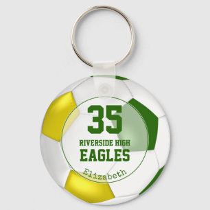 Chaveiro espírito de equipe de futebol branco verde