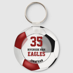 Chaveiro espírito de equipe de jogadores de futebol simples