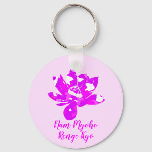 Chaveiro Espiritual, cor-de-rosa e branca, Lotus Flower