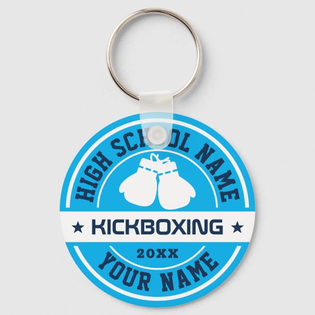Chaveiro Esportes de cores personalizados para o Kickboxer  (Frente)