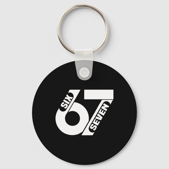 Chaveiro Esportes de Equipe Six Seven 67 Piada Engraçada 67 (Frente)