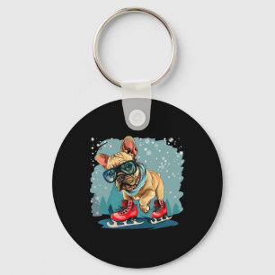 Chaveiro Esportes De Inverno Engraçados Para Cachorros E Pa