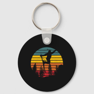 Chaveiro Esportes de inverno Esqui Snowboarder Skier Retro 
