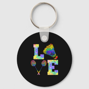 Chaveiro Esportes de Raquete de Badminton Golpes Amor
