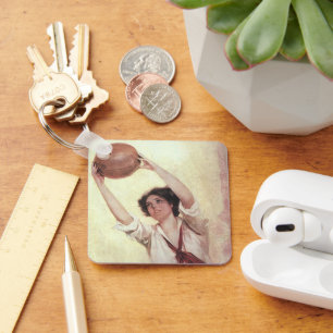 Chaveiro Esportes de Vintage, Jogadora de Basquete de Mulhe