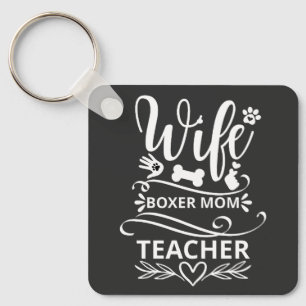 Chaveiro Esposa Boxer Mãe Professora Engraçado Cachorro