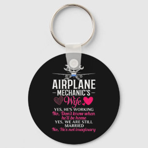 Chaveiro Esposa de Mecânico de Aeronaves Feminino Manutençã