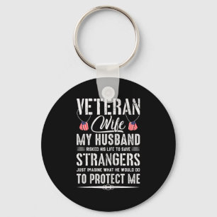 Chaveiro Esposa de Veterano Militar Marido do Exército Dia 