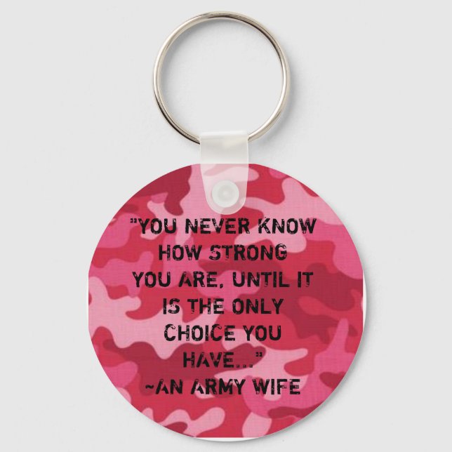 Chaveiro Esposa do Exército... forte (Frente)