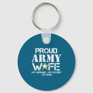 Chaveiro Esposa orgulhosa do exército t para esposa militar