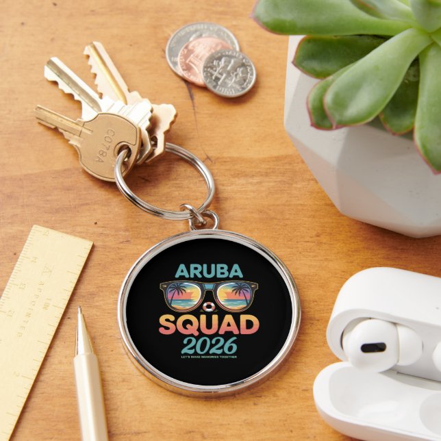 Chaveiro Esquadra de Aruba 2026 Retro (Mesa)