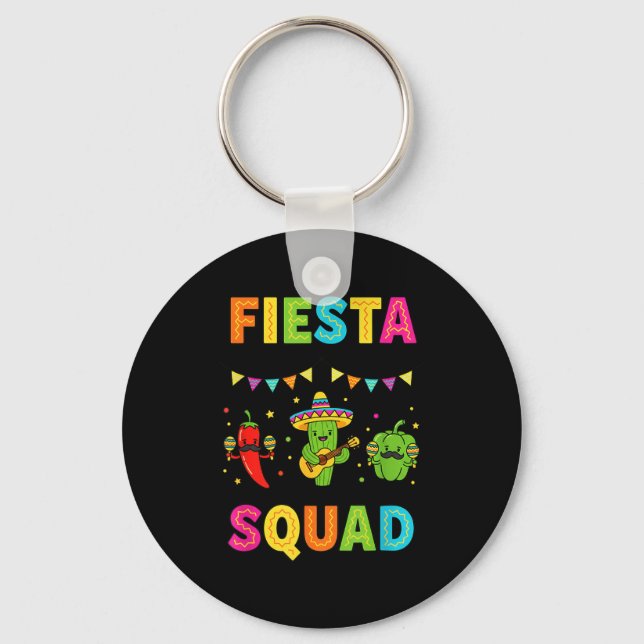 Chaveiro Esquadrão da festa cacto fofo pimenta pimentão cri (Frente)