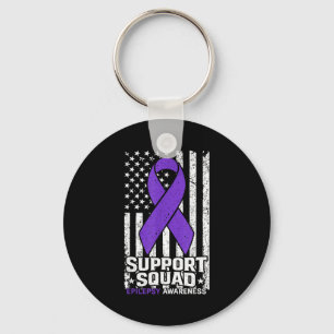 Chaveiro Esquadrão de apoio bandeira americana epilepsia ro