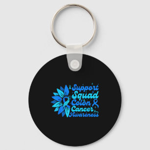 Chaveiro Esquadrão de apoio girassol cólon azul câncer