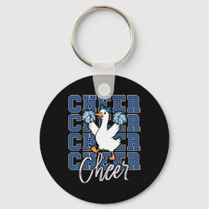 Chaveiro Esquadrão de Ganso de Animação Azul Coquette Laço