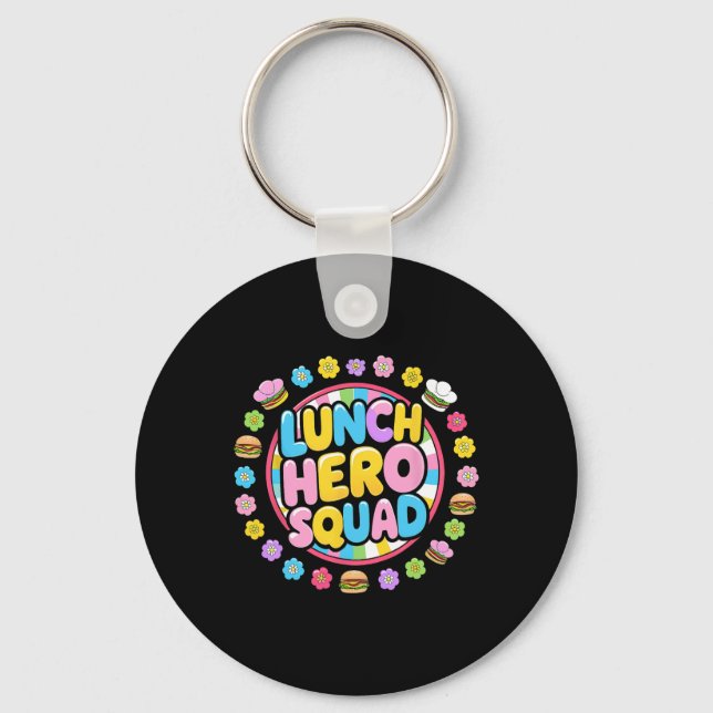 Chaveiro Esquadrão de Heroínas do Almoço Préppy de Volta às (Frente)
