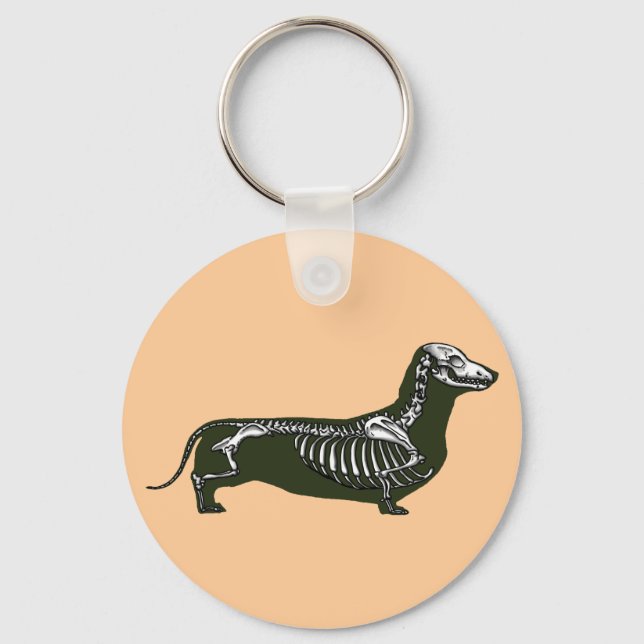 Chaveiro esqueleto de dachshund (Frente)