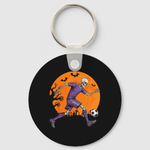 Chaveiro Esqueleto de futebol no Halloween Pé Spooky Menino
