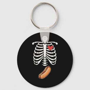 Chaveiro Esqueleto de Gravidez Hotdog Barriga Bump Caixa To