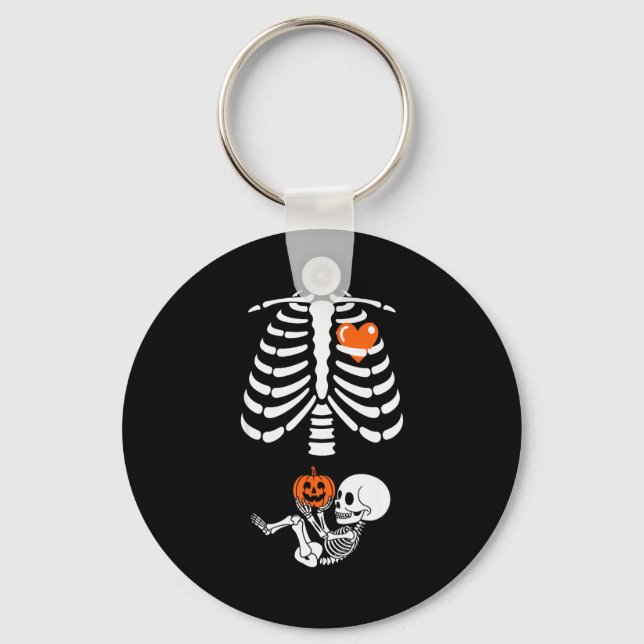 Chaveiro Esqueleto de Halloween Bebê Caixa Torácica Materni (Frente)